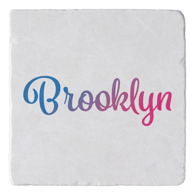 Brooklyn Stylish Cursive Trivet (Front)