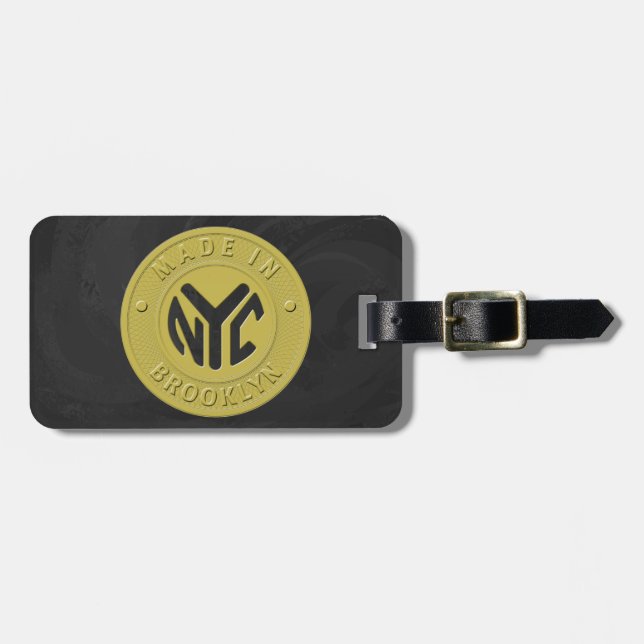 Brooklyn Subway Token Luggage Tag (Front Horizontal)
