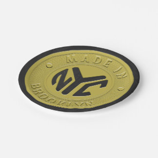 Brooklyn Subway Token Paper Plates