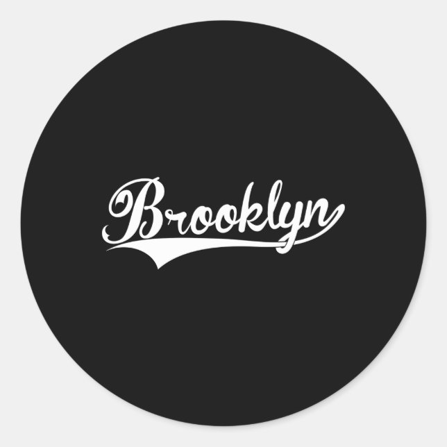Brooklyn Swoosh S Classic Round Sticker (Front)