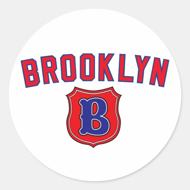 Brooklyn Throwback Classic Round Sticker (Front)
