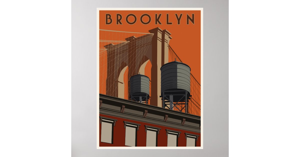 Brooklyn travel poster Zazzle