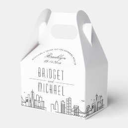 Brooklyn Wedding | City Skyline  Favor Boxes