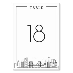 Brooklyn Wedding   Table Number