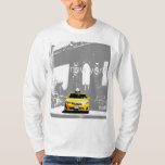 Brooklyn Yellow Tax Nyc New York City Mens T-Shirt<br><div class="desc">Nyc New York City Yellow Taxi Brooklyn Bridge Pop Art Modern Elegant Men's Basic White Long Sleeve T-Shirt.</div>