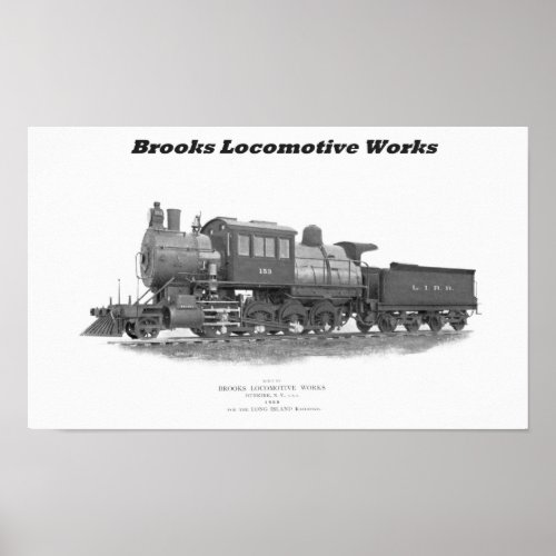 Brooks Camelback Locomotive Long Island Railroad  Poster