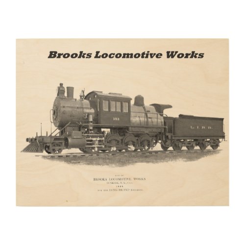 Brooks Camelback Locomotive Long Island Railroad Wood Wall Decor
