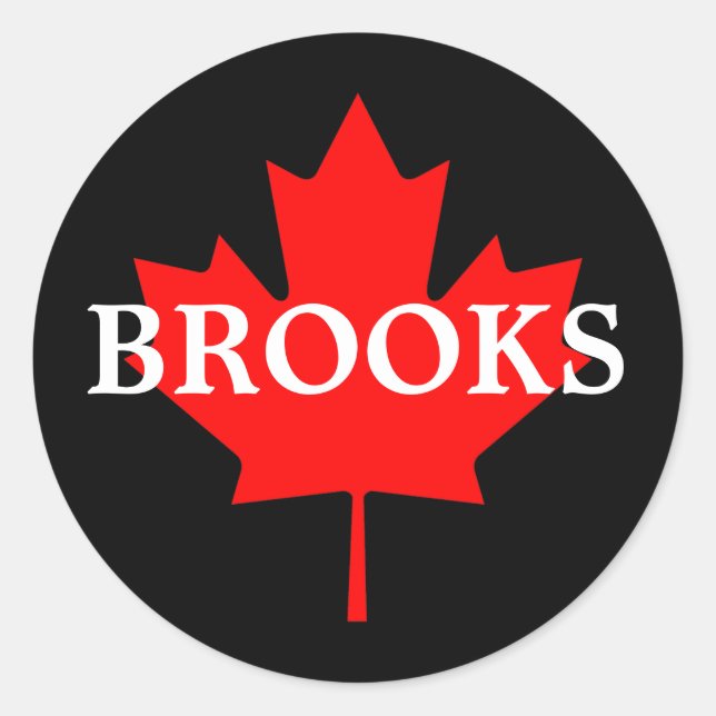 BROOKS CLASSIC ROUND STICKER (Front)