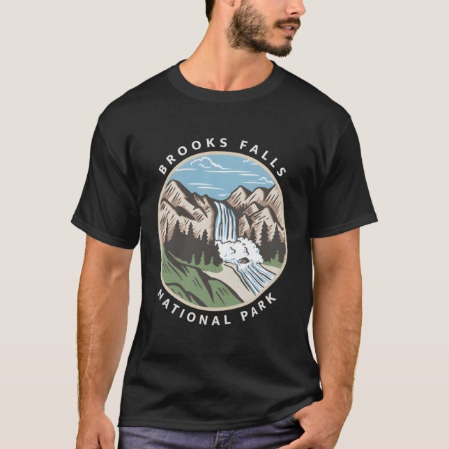 Brooks Falls Alaska T-Shirt (Front)