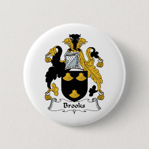 Brooks Family Crest Pinback Button