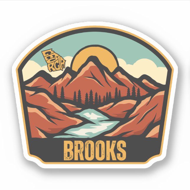 Brooks, Georgia Sticker (Front)