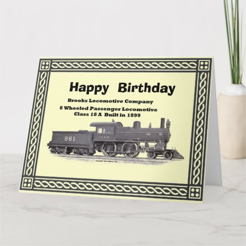 Brooks Locomotive Works 961 Birthday Card