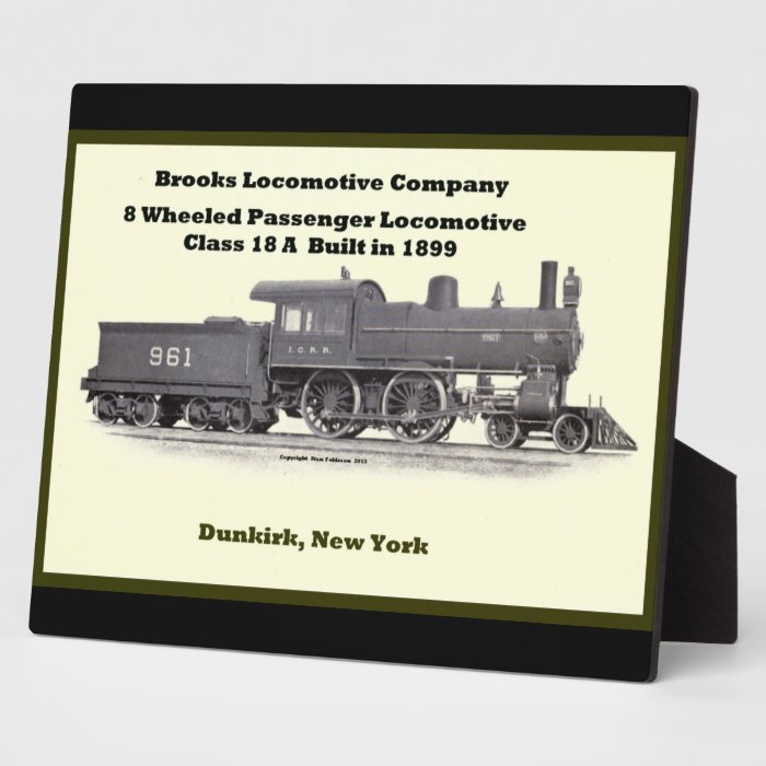 Brooks Locomotive Works #961 Photo Plaque