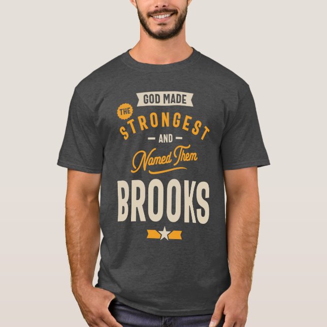 Brooks Personalized Name Birthday Gift T-Shirt (Front)