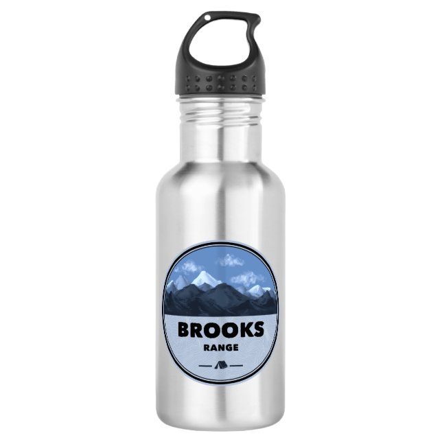 Brooks Range Alaska Camping Stainless Steel Water Bottle (Front)