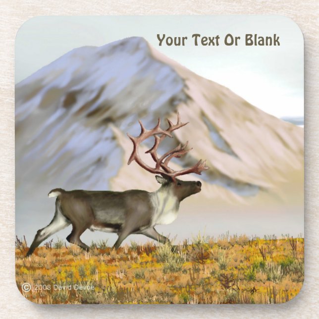 Brooks Range Caribou Beverage Coaster (Front)
