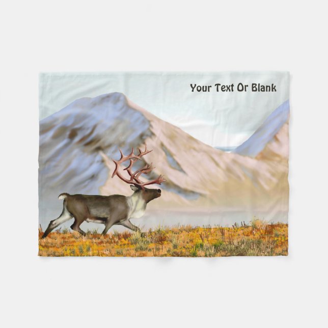 Brooks Range Caribou Fleece Blanket (Front (Horizontal))