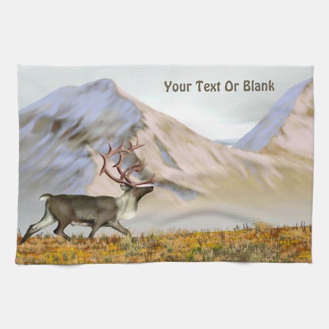 Brooks Range Caribou Kitchen Towel (Horizontal)