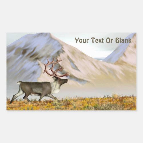 Brooks Range Caribou Rectangular Sticker