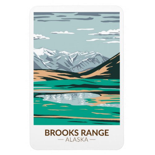 Brooks Range Mountains Alaska Vintage  Magnet