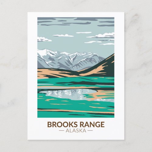 Brooks Range Mountains Alaska Vintage Postcard