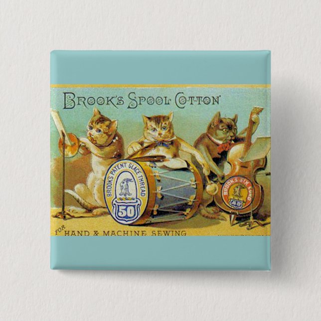 Brooks Spool Cotton Pinback Button (Front)