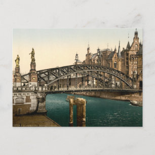 Brooksbrucke Bridge, Hamburg, Germany Postcard