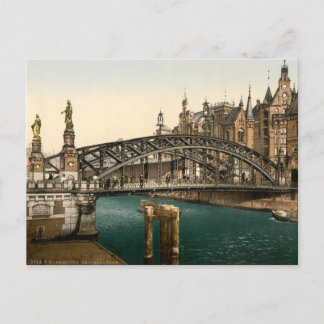 Brooksbrucke Bridge, Hamburg, Germany Postcard
