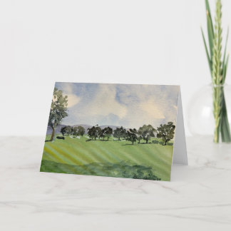 Brookside Golf Course No. 3 Watercolor Thank You Card