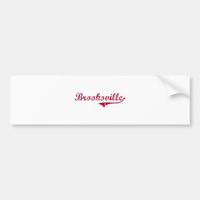 Brooksville Mississippi Classic Design Bumper Sticker (Front)