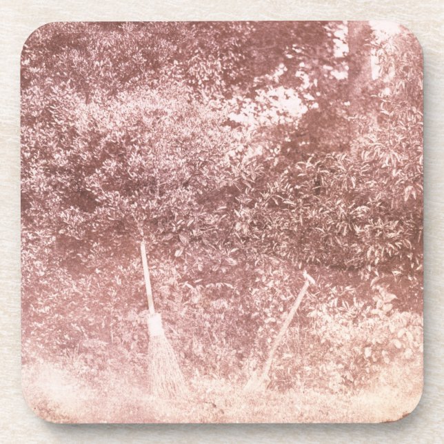 Broom and Spade, 1842 (b/w photo) Beverage Coaster (Front)