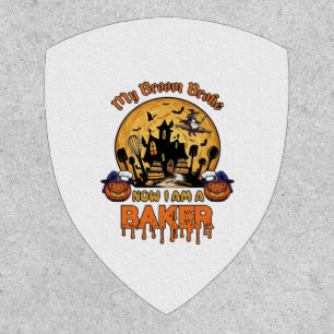 Broom Broke Baker Halloween Witch Chef Pumpkin_1 Patch