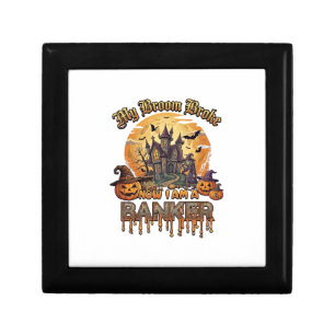 Broom Broke Banker Halloween Haunted House Witch P Gift Box