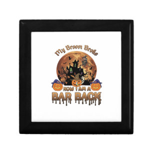 Broom Broke Bar Back Halloween Haunted House Witch Gift Box