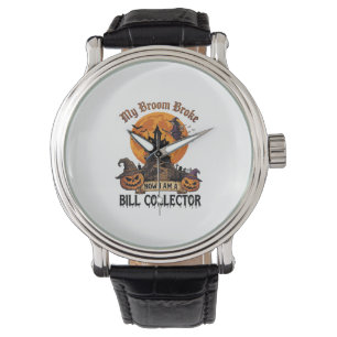 Broom Broke Bill Collector Halloween Haunted House Watch