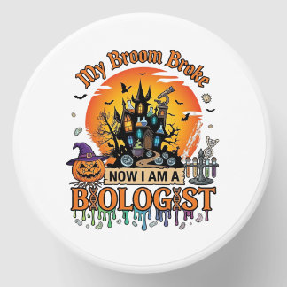 Broom Broke Biologist Halloween Haunted Castle Pum Mini Candle Favors
