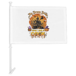 Broom Broke Cook Halloween Haunted House Cauldron Car Flag