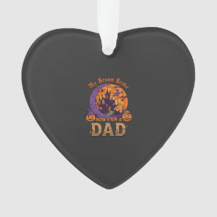 Broom Broke Dad Halloween Haunted House Mustache P Ornament