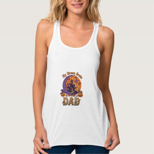 Broom Broke Dad Halloween Haunted House Mustache P Tank Top