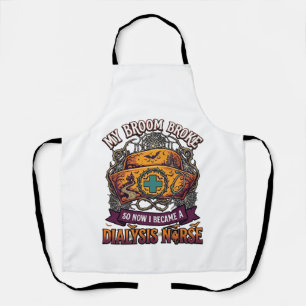 Broom Broke Dialysis Nurse Halloween Cap Stethosco Apron