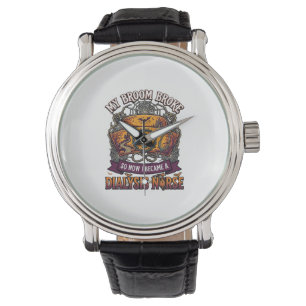 Broom Broke Dialysis Nurse Halloween Cap Stethosco Watch