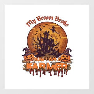 Broom Broke Farmer Halloween Witch Haunted House P Floor Decals