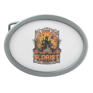 Broom Broke Florist Halloween Witch Pumpkin Haunte Belt Buckle