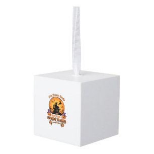 Broom Broke Halloween Fitness Trainer Witch Pumpki Cube Ornament