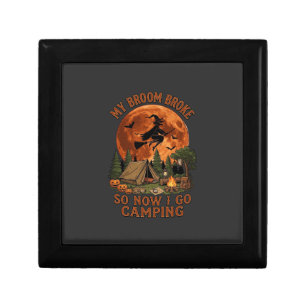 Broom Broke Halloween Witch Camping Tent Campfire Gift Box