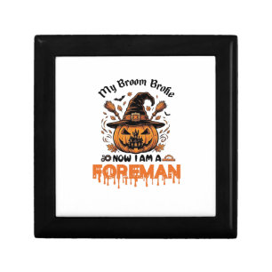 Broom Broke Now Am Foreman Halloween Pumpkin_1 Gift Box