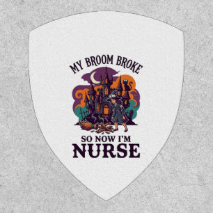 Broom Broke Nurse Halloween Witch Haunted House_1 Patch