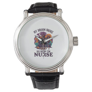Broom Broke Nurse Halloween Witch Haunted House_1 Watch