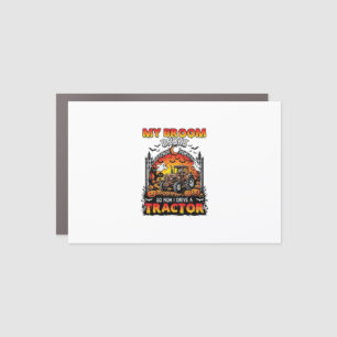 Broom Broke Tractor Halloween Witch Ghosts_1 Car Magnet