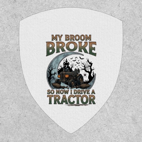 Broom Broke Tractor Pumpkin Haunted House Moon Patch